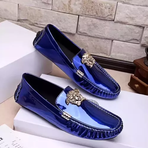 Wholesale Versace Leather Shoes For Men #1331258 $76.00 USD, Wholesale Quality Replica Versace Leather Shoes