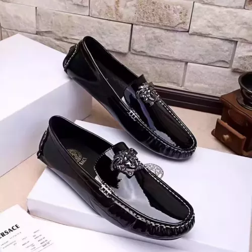 Wholesale Versace Leather Shoes For Men #1331260 $76.00 USD, Wholesale Quality Replica Versace Leather Shoes