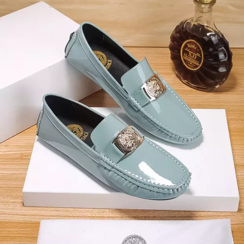 Wholesale Versace Leather Shoes For Men #1331265 $76.00 USD, Wholesale Quality Replica Versace Leather Shoes