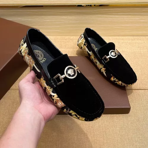 Wholesale Versace Leather Shoes For Men #1331275 $76.00 USD, Wholesale Quality Replica Versace Leather Shoes