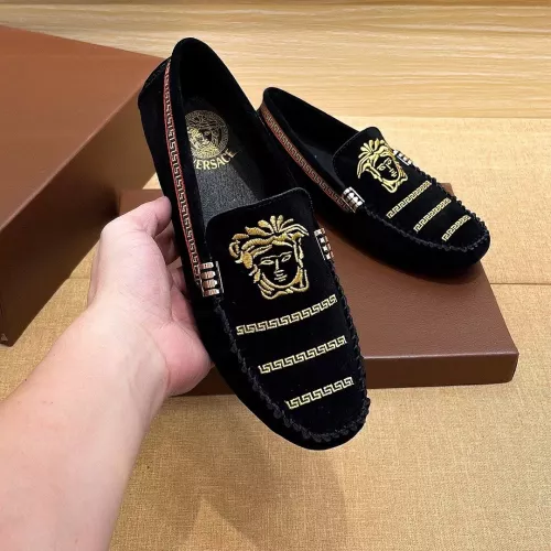 Wholesale Versace Leather Shoes For Men #1331277 $76.00 USD, Wholesale Quality Replica Versace Leather Shoes