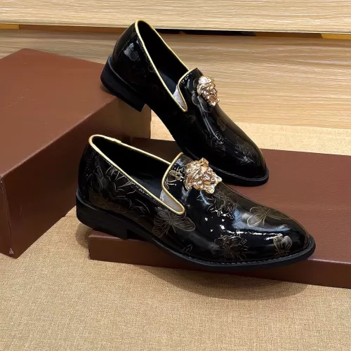Wholesale Versace Leather Shoes For Men #1331278 $85.00 USD, Wholesale Quality Replica Versace Leather Shoes