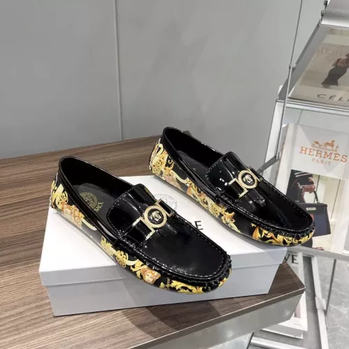 Wholesale Versace Leather Shoes For Men #1331279 $76.00 USD, Wholesale Quality Replica Versace Leather Shoes