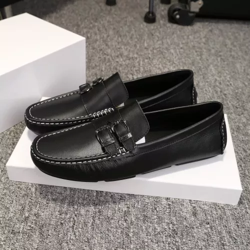 Wholesale Versace Leather Shoes For Men #1331290 $76.00 USD, Wholesale Quality Replica Versace Leather Shoes
