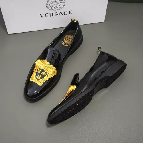 Wholesale Versace Leather Shoes For Men #1331295 $85.00 USD, Wholesale Quality Replica Versace Leather Shoes