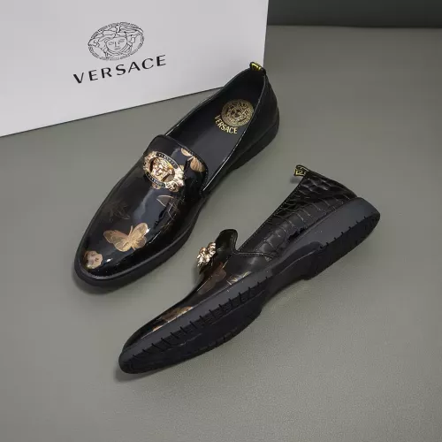 Wholesale Versace Leather Shoes For Men #1331300 $85.00 USD, Wholesale Quality Replica Versace Leather Shoes