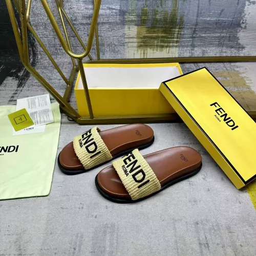 Wholesale Fendi Slippers For Women #1331725 $76.00 USD, Wholesale Quality Replica Fendi Slippers
