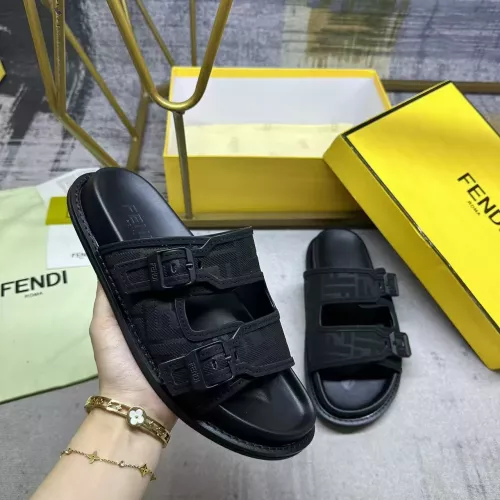 Wholesale Fendi Slippers For Men #1331731 $80.00 USD, Wholesale Quality Replica Fendi Slippers