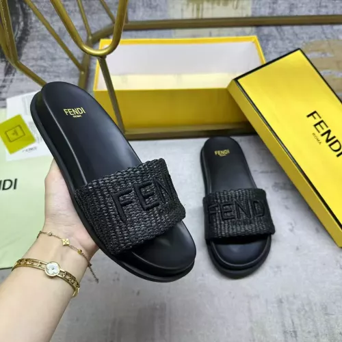 Wholesale Fendi Slippers For Women #1331736 $76.00 USD, Wholesale Quality Replica Fendi Slippers