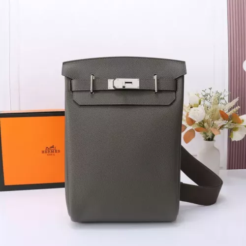 Wholesale Hermes AAA Quality Messenger Bags In Gray For Unisex #1332200 $251.24 USD, Wholesale Quality Replica Hermes AAA Quality Messenger Bags