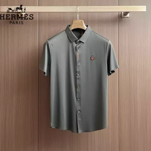 Wholesale Hermes Shirts Short Sleeved For Men #1333417 $52.00 USD, Wholesale Quality Replica Hermes Shirts