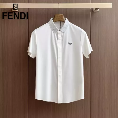 Wholesale Fendi Shirts Short Sleeved For Men #1333420 $52.00 USD, Wholesale Quality Replica Fendi Shirts