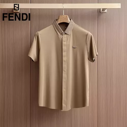 Wholesale Fendi Shirts Short Sleeved For Men #1333421 $52.00 USD, Wholesale Quality Replica Fendi Shirts