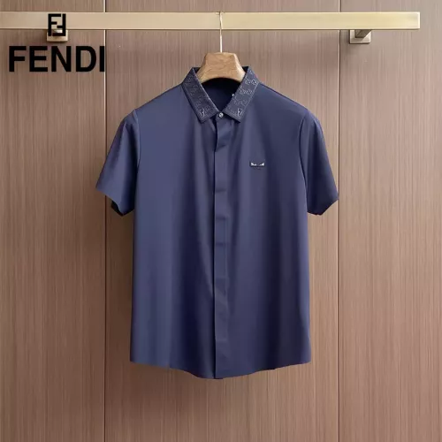 Wholesale Fendi Shirts Short Sleeved For Men #1333422 $52.00 USD, Wholesale Quality Replica Fendi Shirts