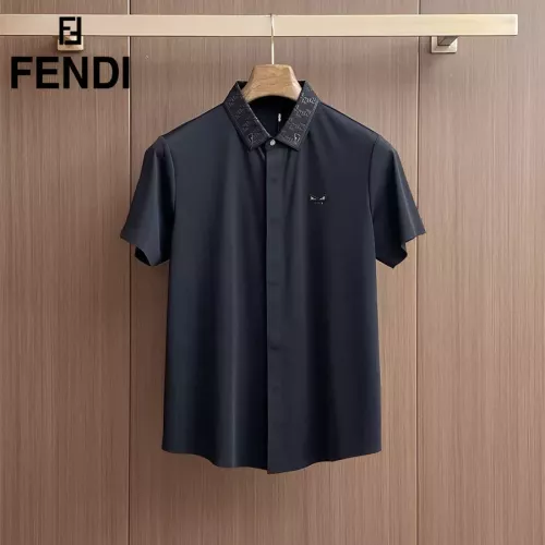 Wholesale Fendi Shirts Short Sleeved For Men #1333423 $52.00 USD, Wholesale Quality Replica Fendi Shirts