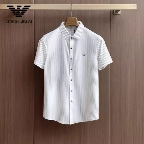 Wholesale Armani Shirts Short Sleeved For Men #1333424 $52.00 USD, Wholesale Quality Replica Armani Shirts