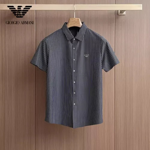 Wholesale Armani Shirts Short Sleeved For Men #1333425 $52.00 USD, Wholesale Quality Replica Armani Shirts