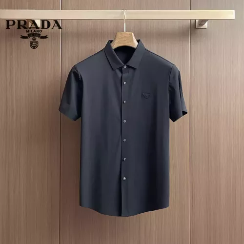 Wholesale Prada Shirts Short Sleeved For Men #1333429 $52.00 USD, Wholesale Quality Replica Prada Shirts