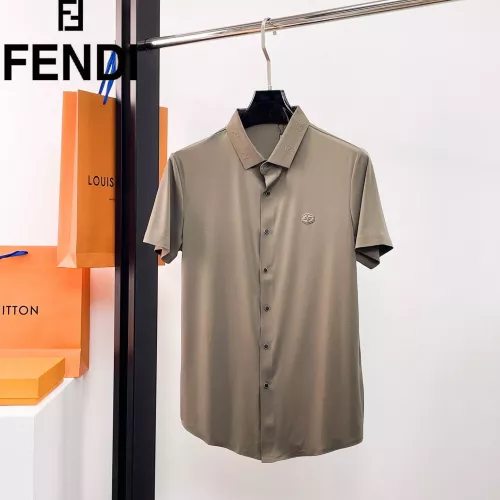 Wholesale Fendi Shirts Short Sleeved For Men #1333497 $52.00 USD, Wholesale Quality Replica Fendi Shirts