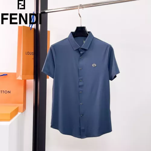 Wholesale Fendi Shirts Short Sleeved For Men #1333498 $52.00 USD, Wholesale Quality Replica Fendi Shirts