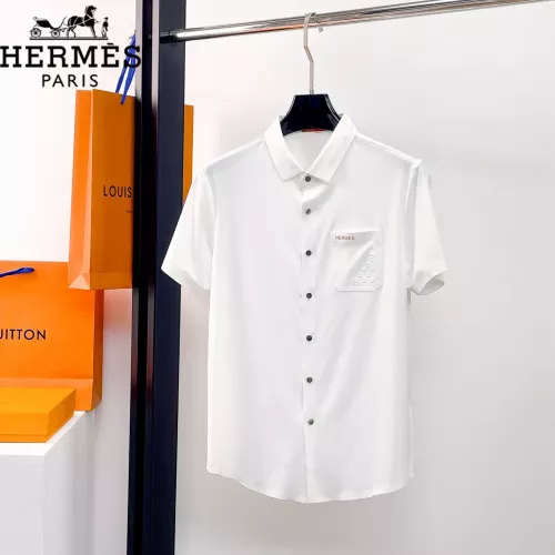 Wholesale Hermes Shirts Short Sleeved For Men #1333500 $52.00 USD, Wholesale Quality Replica Hermes Shirts