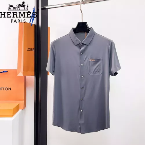 Wholesale Hermes Shirts Short Sleeved For Men #1333502 $52.00 USD, Wholesale Quality Replica Hermes Shirts