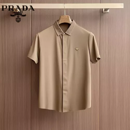 Wholesale Prada Shirts Short Sleeved For Men #1333527 $52.00 USD, Wholesale Quality Replica Prada Shirts