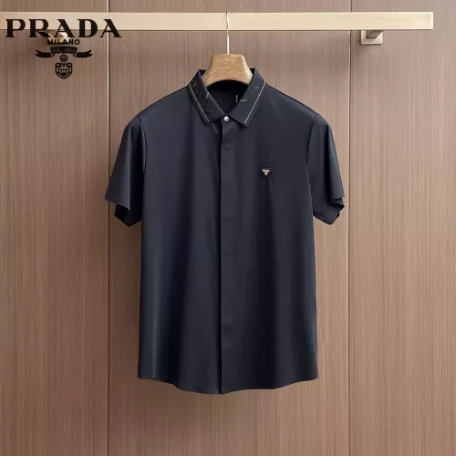 Wholesale Prada Shirts Short Sleeved For Men #1333529 $52.00 USD, Wholesale Quality Replica Prada Shirts