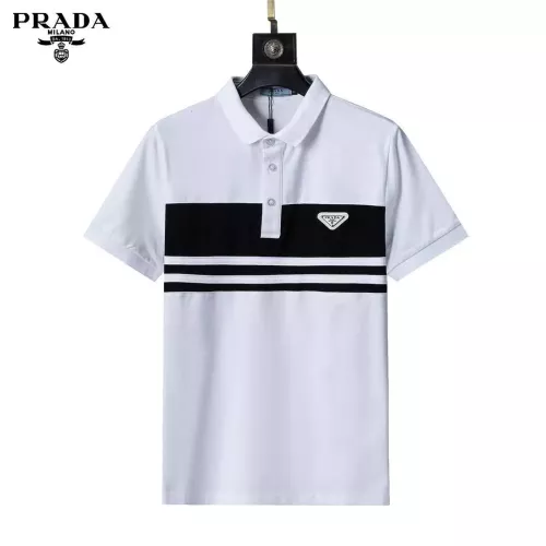 Wholesale Prada T-Shirts Short Sleeved For Men #1333827 $32.00 USD, Wholesale Quality Replica Prada T-Shirts