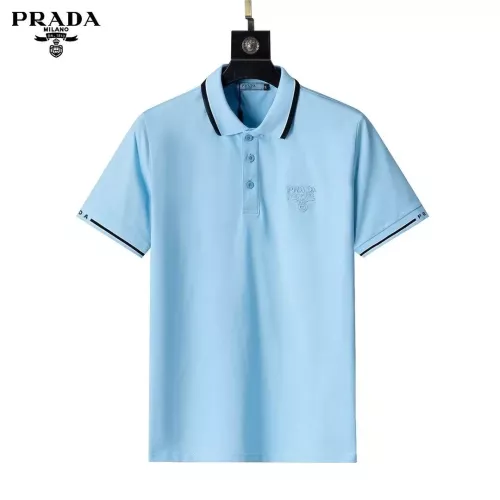 Wholesale Prada T-Shirts Short Sleeved For Men #1333837 $32.00 USD, Wholesale Quality Replica Prada T-Shirts