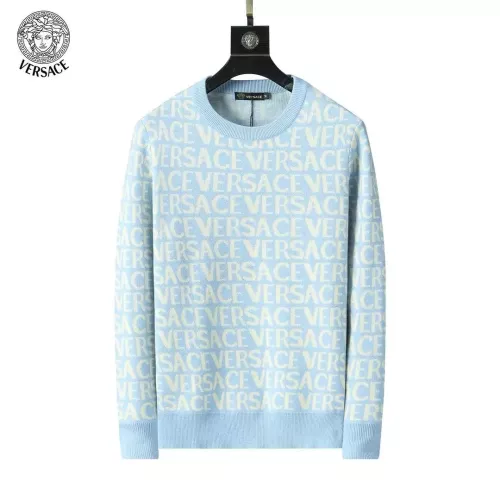 Wholesale Versace Sweaters Long Sleeved For Men #1333873 $45.00 USD, Wholesale Quality Replica Versace Sweaters