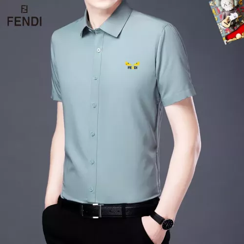 Wholesale Fendi Shirts Short Sleeved For Unisex #1334151 $38.00 USD, Wholesale Quality Replica Fendi Shirts