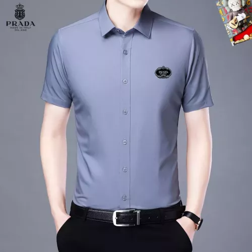 Wholesale Prada Shirts Short Sleeved For Unisex #1334183 $38.00 USD, Wholesale Quality Replica Prada Shirts
