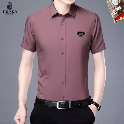 Wholesale Prada Shirts Short Sleeved For Unisex #1334184 $38.00 USD, Wholesale Quality Replica Prada Shirts