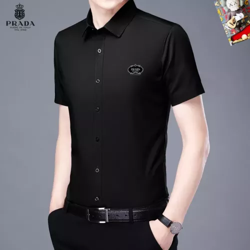 Wholesale Prada Shirts Short Sleeved For Unisex #1334185 $38.00 USD, Wholesale Quality Replica Prada Shirts