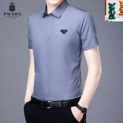 Wholesale Prada Shirts Short Sleeved For Unisex #1334189 $38.00 USD, Wholesale Quality Replica Prada Shirts