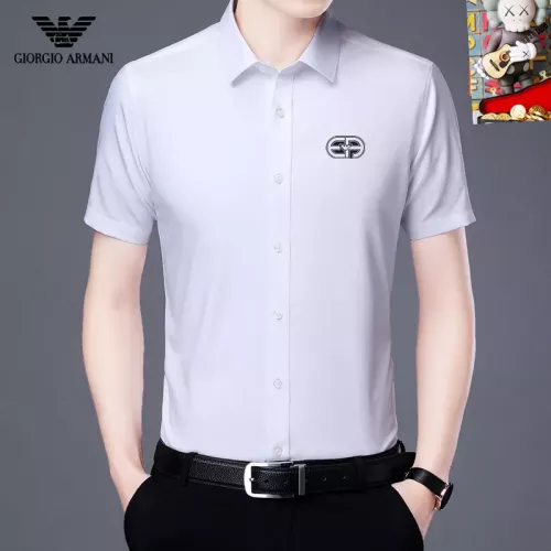 Wholesale Armani Shirts Short Sleeved For Unisex #1334196 $38.00 USD, Wholesale Quality Replica Armani Shirts