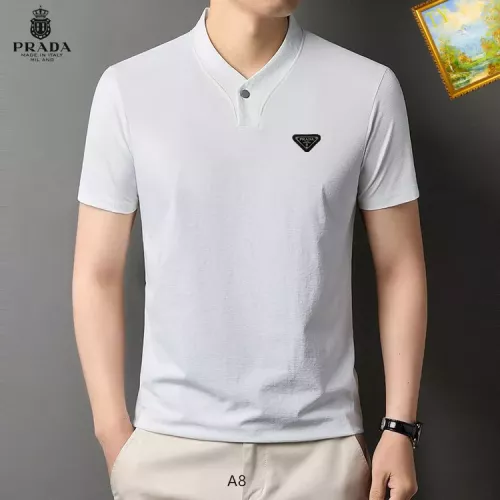 Wholesale Prada T-Shirts Short Sleeved For Men #1334386 $34.00 USD, Wholesale Quality Replica Prada T-Shirts