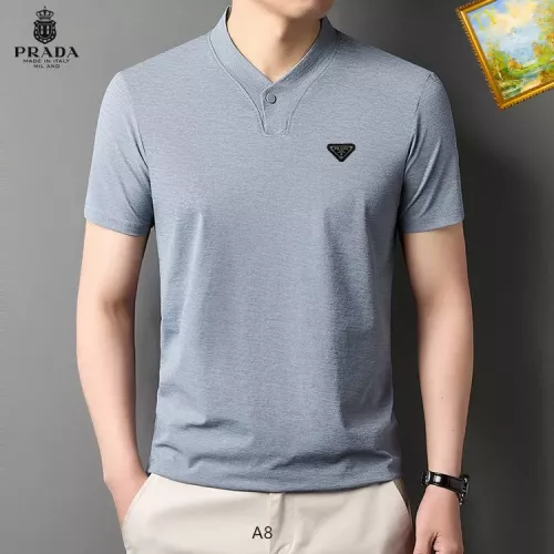 Wholesale Prada T-Shirts Short Sleeved For Men #1334387 $34.00 USD, Wholesale Quality Replica Prada T-Shirts