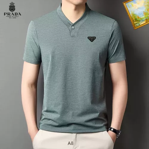 Wholesale Prada T-Shirts Short Sleeved For Men #1334388 $34.00 USD, Wholesale Quality Replica Prada T-Shirts