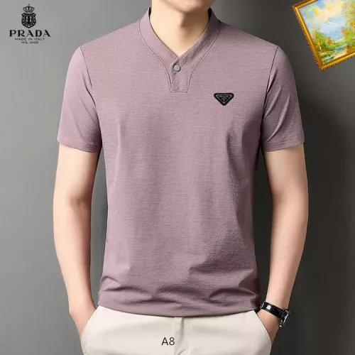 Wholesale Prada T-Shirts Short Sleeved For Men #1334389 $34.00 USD, Wholesale Quality Replica Prada T-Shirts