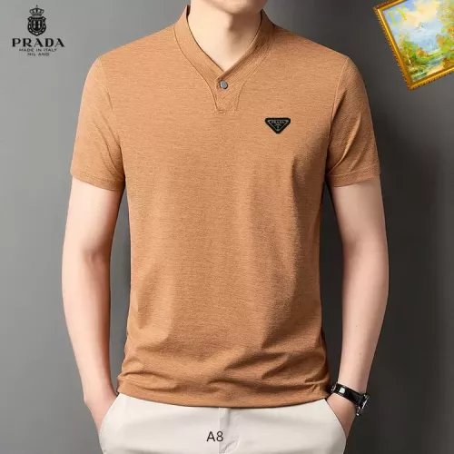 Wholesale Prada T-Shirts Short Sleeved For Men #1334390 $34.00 USD, Wholesale Quality Replica Prada T-Shirts