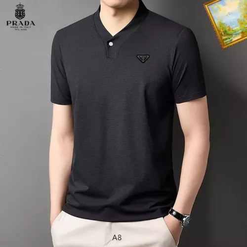 Wholesale Prada T-Shirts Short Sleeved For Men #1334391 $34.00 USD, Wholesale Quality Replica Prada T-Shirts