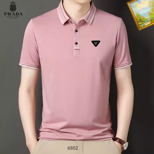 Wholesale Prada T-Shirts Short Sleeved For Men #1334468 $34.00 USD, Wholesale Quality Replica Prada T-Shirts