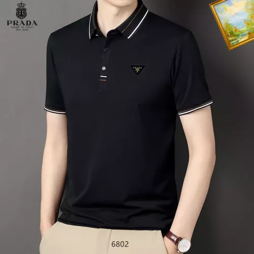 Wholesale Prada T-Shirts Short Sleeved For Men #1334474 $34.00 USD, Wholesale Quality Replica Prada T-Shirts