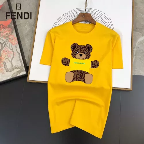 Wholesale Fendi T-Shirts Short Sleeved For Unisex #1334584 $25.00 USD, Wholesale Quality Replica Fendi T-Shirts