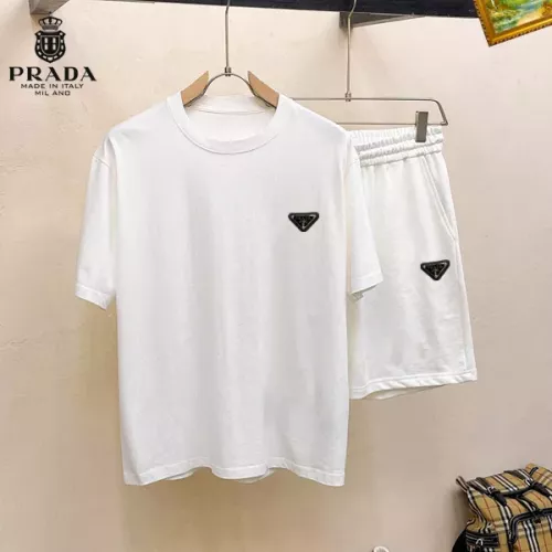 Wholesale Prada Tracksuits Short Sleeved For Men #1334687 $48.00 USD, Wholesale Quality Replica Prada Tracksuits