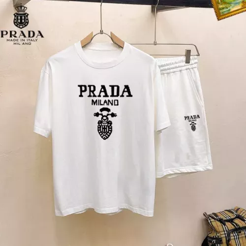Wholesale Prada Tracksuits Short Sleeved For Men #1334690 $48.00 USD, Wholesale Quality Replica Prada Tracksuits