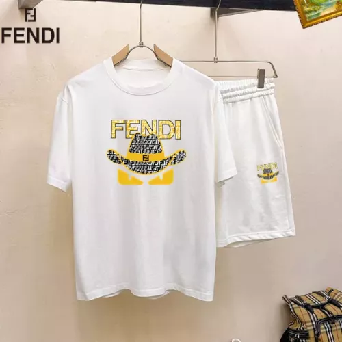 Wholesale Fendi Tracksuits Short Sleeved For Men #1334698 $48.00 USD, Wholesale Quality Replica Fendi Tracksuits
