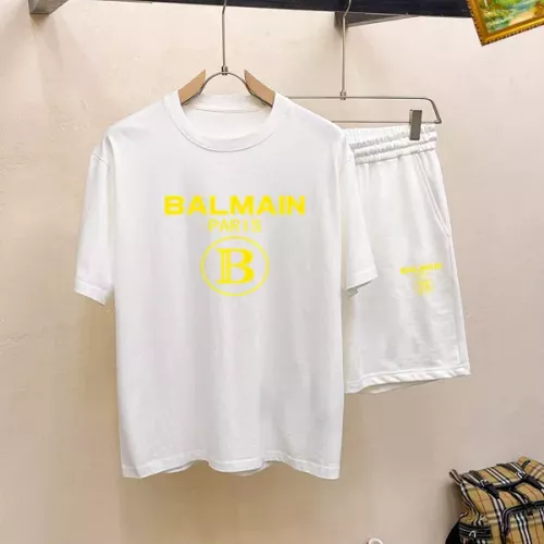Wholesale Balmain Tracksuits Short Sleeved For Men #1334708 $48.00 USD, Wholesale Quality Replica Balmain Tracksuits